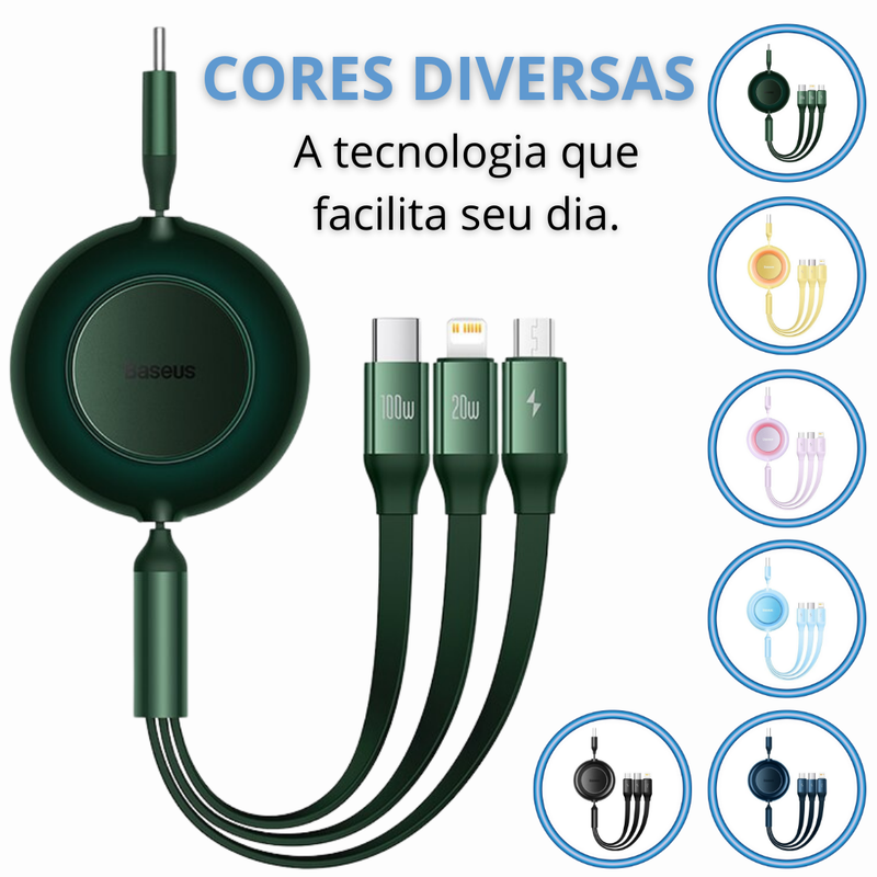 CARREGADOR 3 EM 1 FLASH CHARGE BASEUS