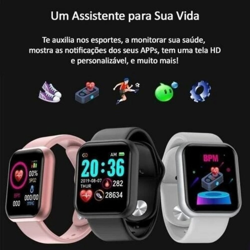 Relógio inteligente Smartwatch Modelo Y68 D20