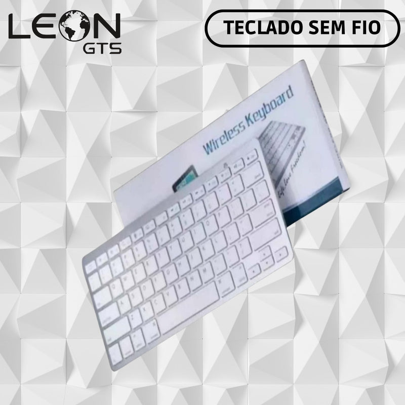 Teclado Bluetooth Alta Qualidade - Cor Branco - LEON GTS - JP50