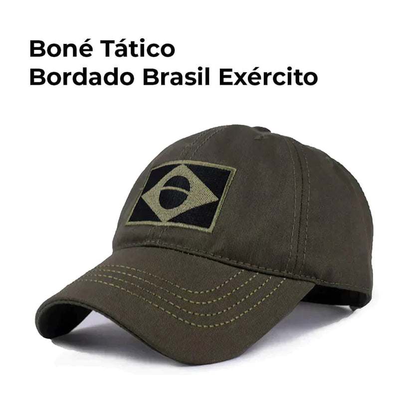 Boné Tático Bordado Brasil Exército