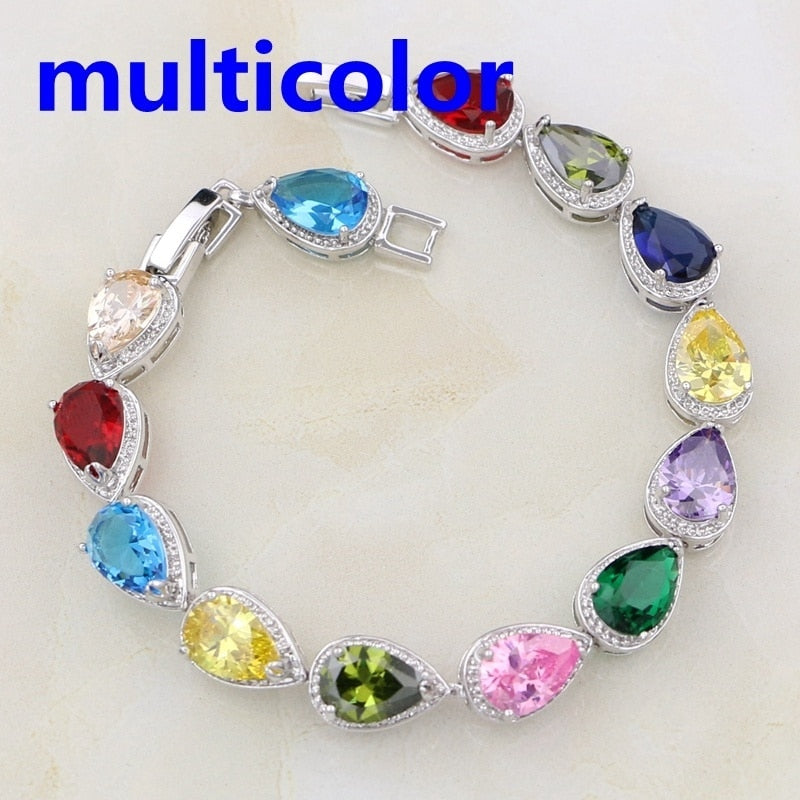 Pulseira Feminina com pedras brilhantes